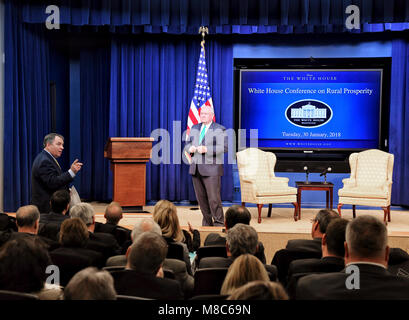 U.S. Secretary of Agriculture Sonny Perdue during the White House Conference on Rural Prosperity in Washington, D.C., on January 30, 2018. He was joined by Vice President Mike Pence, U.S. Secretary of the Interior Ryan Zinke, U.S. Food and Drug Administration Commissioner Scott Gottlieb, M.D and numerous other administration officials. DOI Stock Photo