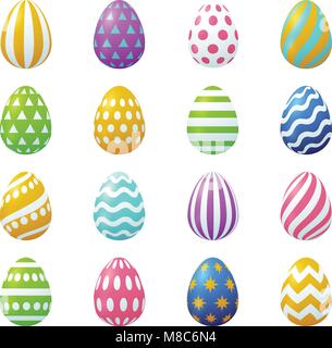 Vector Easter eggs set. Stock Vector