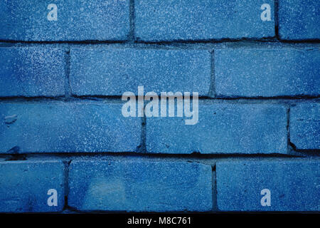 Blue Brick Wall Background Stock Photo