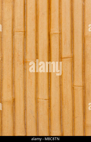 bamboo fence background made from cement Stock Photo