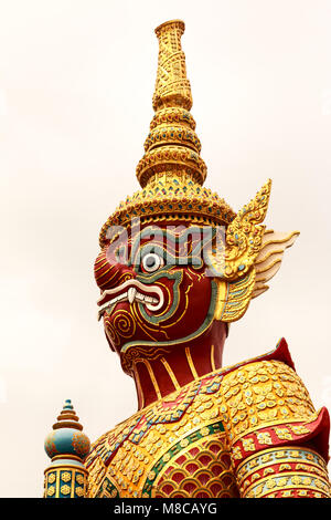 giant thai style statue on white background Stock Photo