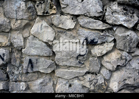 grey large stone wall for your illustrations Stock Photo