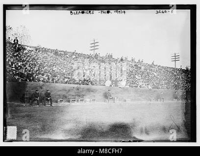 Fans in bleachers at Shibe Park, Philadelphia, for first game of the World Series (baseball) LCCN2014697777 Stock Photo