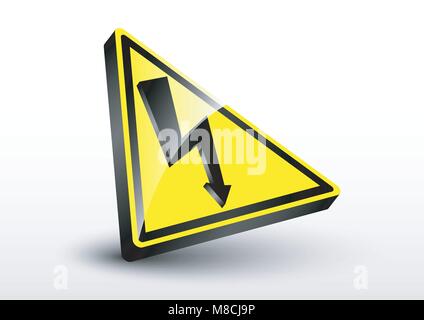 design vector of electrical shock custom sign Stock Vector