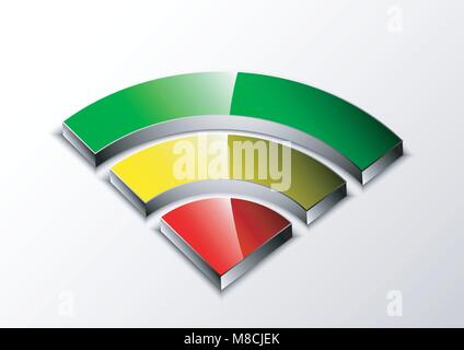 design vector of wireless technology isometric logo Stock Vector