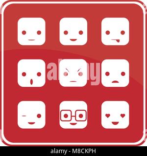 Face Expression Icons Stock Vector
