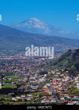 Mirador de Jardina, view towards La Laguna, Tenerife Island, Canary Islands, Spain Stock Photo