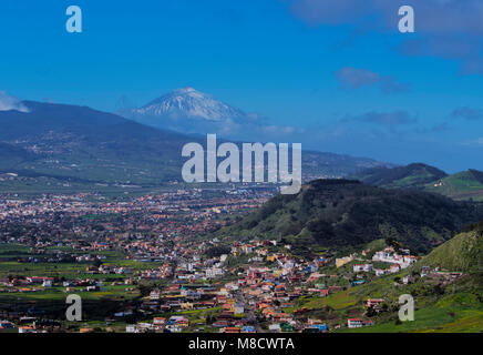 Mirador de Jardina, view towards La Laguna, Tenerife Island, Canary Islands, Spain Stock Photo