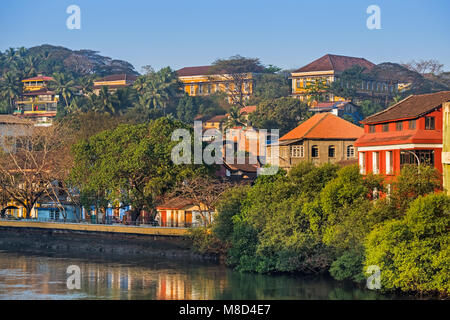 City View to Fontainhas and Altinho Panjim Goa India Stock Photo