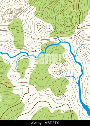 vector abstract topographical map with no names Stock Vector