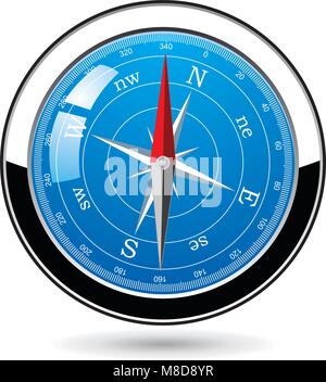 vector metal compass Stock Vector