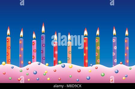vector row of birthday candles Stock Vector Image & Art - Alamy