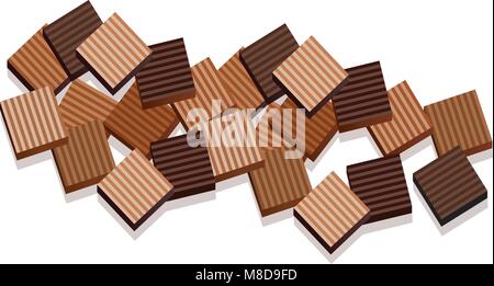 vector background of chocolate bars Stock Vector