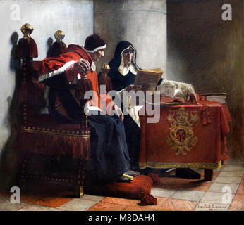 The Pope and the Inquisitor, 1882, Jean-Paul LAURENS, 1838 - 1921    ,France, French, Stock Photo