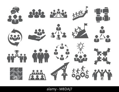 Team work icons Stock Vector