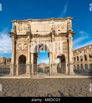 Rome, The Costantine arch near Coliseum. Italy. Stock Photo