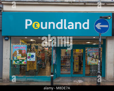 Poundland, Leigh Lancashire, UK Stock Photo