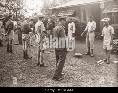 1940s East Africa - training camp in Kenya for African recruits to the British army Stock Photo