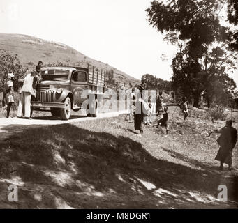 1940s East Africa - Uganda - rural transport and scenery - lorry Stock Photo