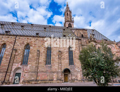 Bolzano cathedral, Santa Maria Assunta - Assumption of Our Lady also known as Dom Maria Himmelfahrt, Bolzano, South Tyrol, Italy, Europe Stock Photo