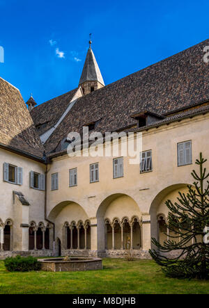 Cloister in the Franciscan Monastery in Bolzano, South Tyrol, Trentino, Italy, Europe Stock Photo
