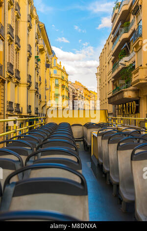 Roof View From a Convertible Bus Over City of Nice in Provence-Alpes-Côte d'Azur, France Stock Photo