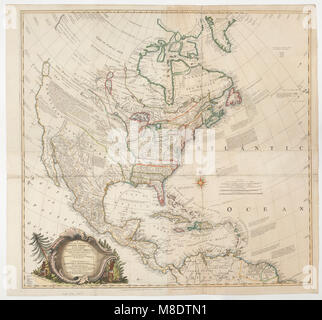 General Map of North America, 1761 Stock Photo