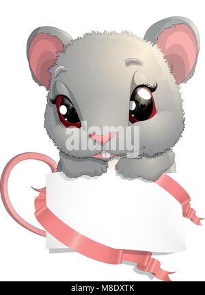 House Mouse - Illustration Isolated on White Background Stock Vector