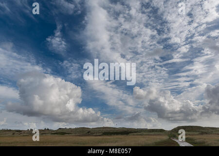 The sky over the North Sea island of Mandæ or Mandoe, Ribe, Jutland, Denmark, Scandinavia Stock Photo