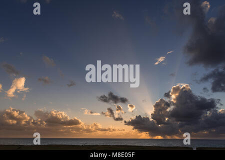 The sky over the North Sea island of Mandæ or Mandoe, Ribe, Jutland, Denmark, Scandinavia Stock Photo