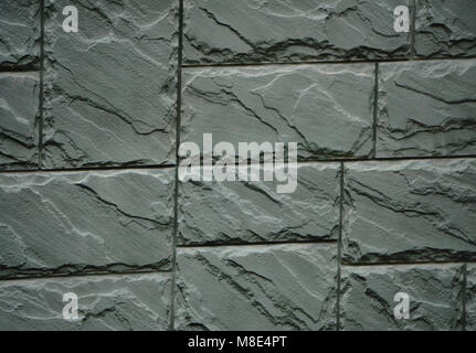 Decorative Beige Stone Random Size Brick Wall Texture For Your Design. Stock Photo