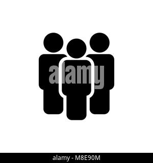 People icon. Vector sign Isolated on white Stock Vector