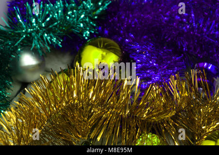 Cup of coffee and macaron with christmas toys on whte background Stock Photo