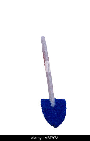 red gardening shovel isolated on white . Stock Photo