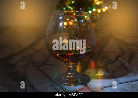 christmas still life with decorations, cones, balls and glass , Stock Photo