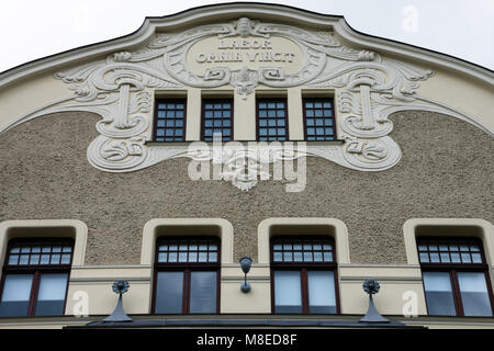 Riga, Latvia. August 21, 2017. Art Nouveau District (Jugendstil) Stock Photo