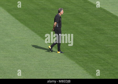 Tehran, Iran. 16th March, 2018. 16 March 2018. Iran National Football Team training session, a day before the exhibition Firndly match Sierra Leone national team in Azadi Stadium Carlos Queiroz Credit: Saeid Zareian/Alamy Live News Stock Photo