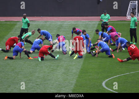 Tehran, Iran. 16th March, 2018. 16 March 2018. Iran National Football Team training session, a day before the exhibition Firndly match Sierra Leone national team in Azadi Stadium Credit: Saeid Zareian/Alamy Live News Stock Photo