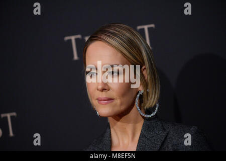 New York, USA . 15th March, 2018. Sarah Paulson attends the 2018 FX Annual All-Star Party at SVA Theater on March 15, 2018 in New York City. Credit: Erik Pendzich/Alamy Live News Stock Photo