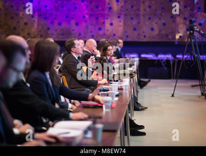 Stockholm, Sweden, March 17, 2018. Sweden Democrats (SD) Election Conference 2018. MP Richard Jomshof. Credit: Barbro Bergfeldt/Alamy Live News Stock Photo