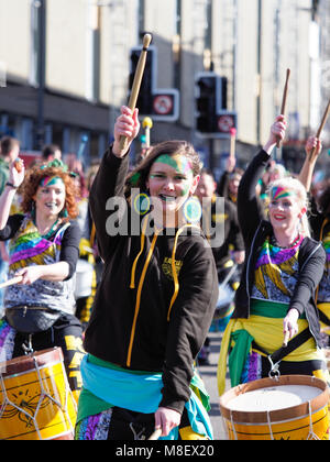 Liverpool, UK. 17th March 2018. People celebrating St Patrick's Day in ...