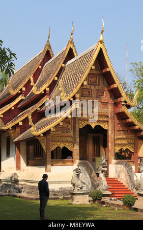 Thailand, Chiang Mai, Wat Phra Singh, buddhist temple, Stock Photo