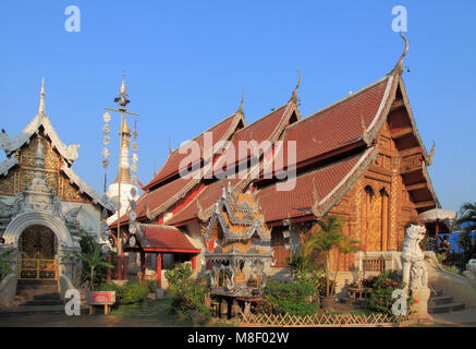 Thailand, Chiang Mai, Wat Mahawan, buddhist temple, Stock Photo