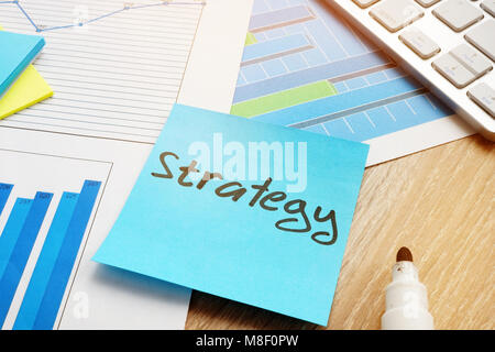 Stick with word strategy. Business planning. Stock Photo