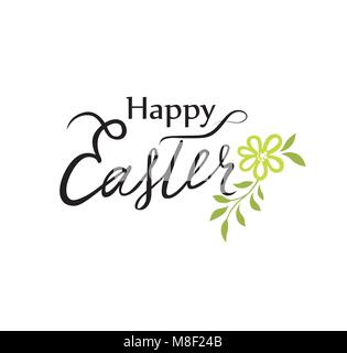 Happy Easter greeting card. Holiday decorative bakground with Easter eggs Stock Vector