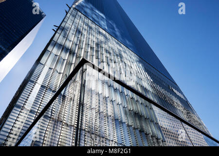 New modern glass and steel buildings in the vicinity of the former world trade center
