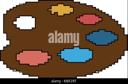 Pixelated Paint palette vector illustration graphic design Stock Vector ...