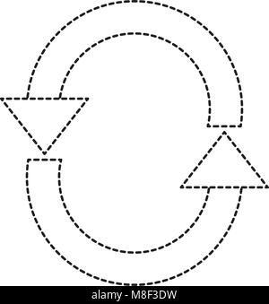 dotted shape loading process web symbol icon Stock Vector