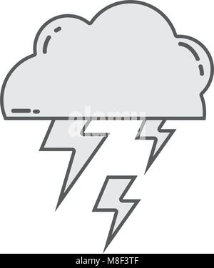 Storm Ray Vector cloud thunderbolt storm rays nature drawing vector illustration Stock ...
