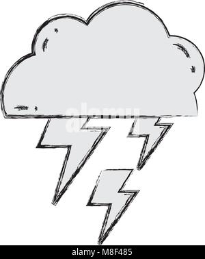 Storm Ray Vector cloud thunderbolt storm rays nature drawing vector illustration Stock ...
